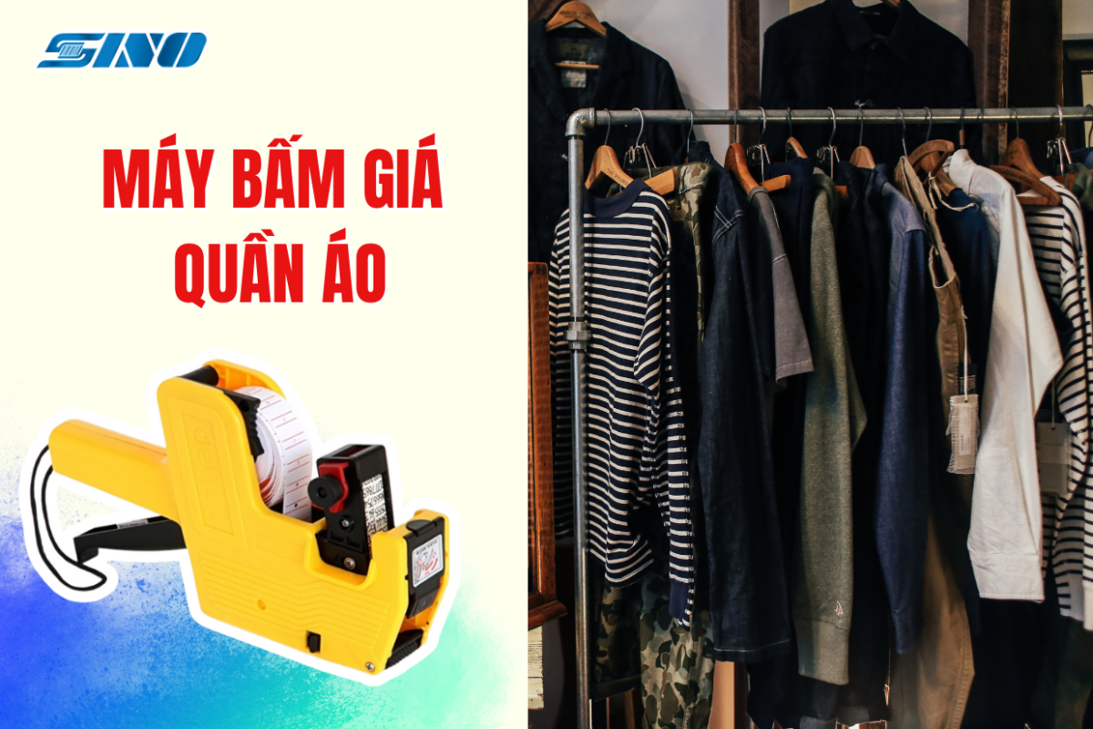 Máy bấm giá quần áo