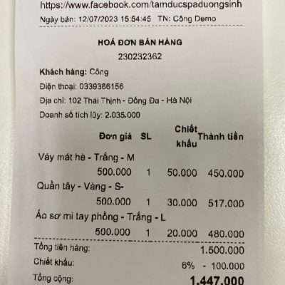 Hóa đơn bán hàng